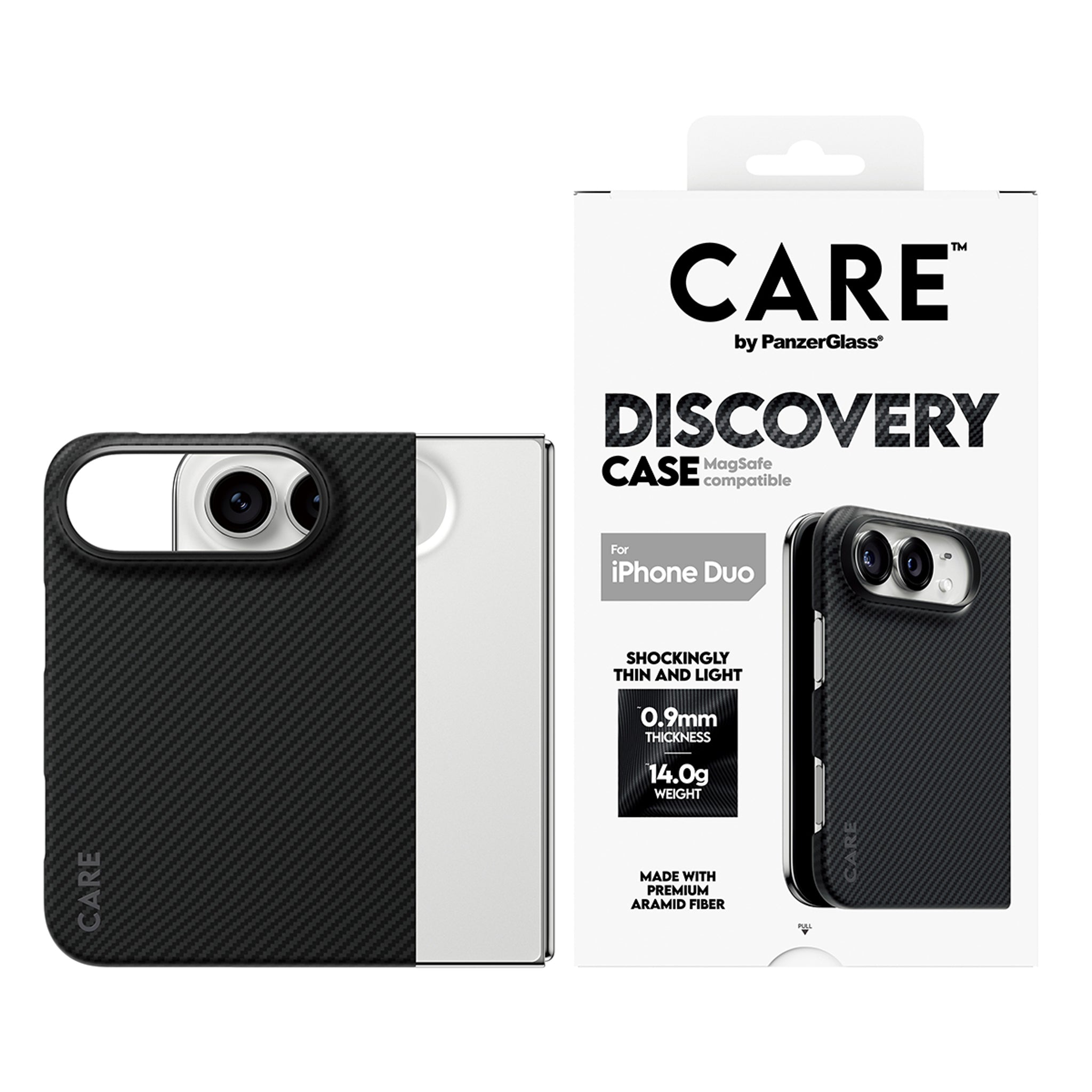 CARE™ by PanzerGlass® Discovery Case Sort & Grå m. MagSafe iPhone Duo